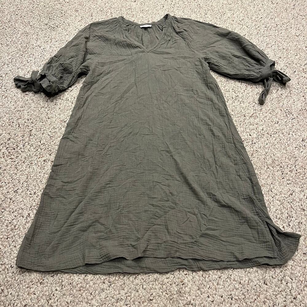 Summersalt Going Places Gauze Cover Up Dress XSGreen Coastal Vacation Casual